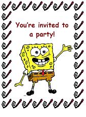 spongebob invitation